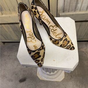 Sam Edelman 9.5 Leopard Print Stiletto Heels
